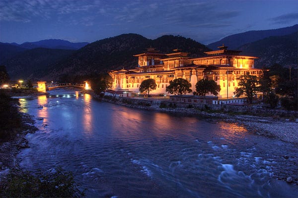 Punakha Dzong, situated on the banks of the Pho Chhu and Mo Chhu rivers. Image Courtesy Tan Yilmaz.