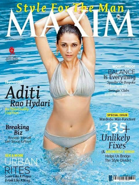 Aditi Rao Hydari sizzles on the cover of Maxim magazine, September issue. Pic courtesy: Pinkvilla