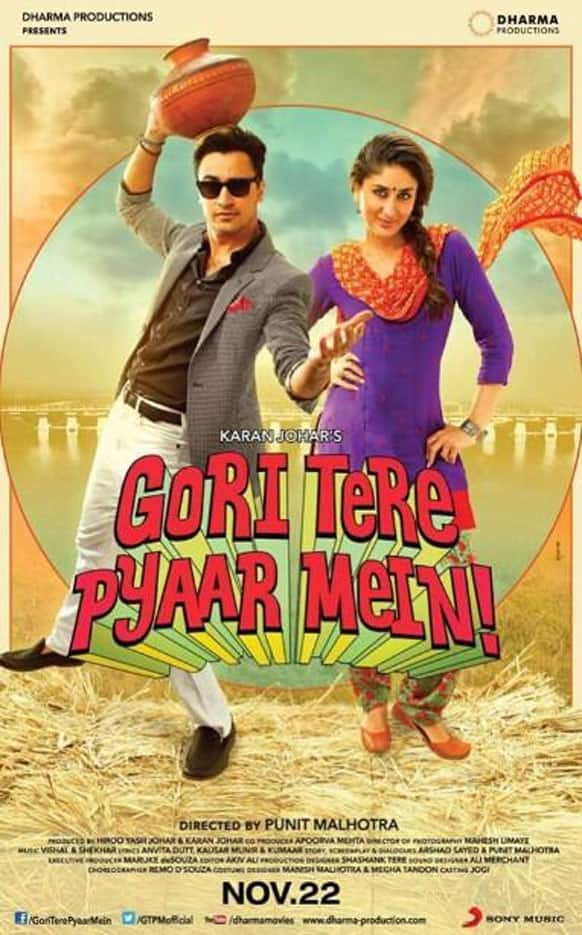 Poster of 'Gori Tere Pyaar Mein' starring Imran Khan and Kareena Kapoor Khan