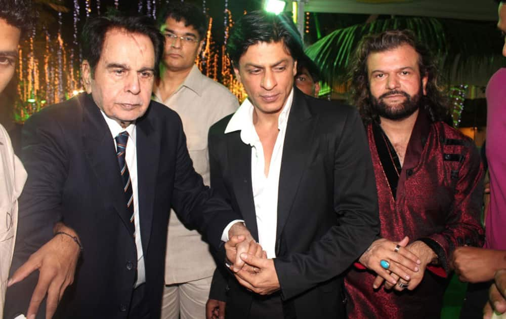 With Shah Rukh Khan at a recent party.