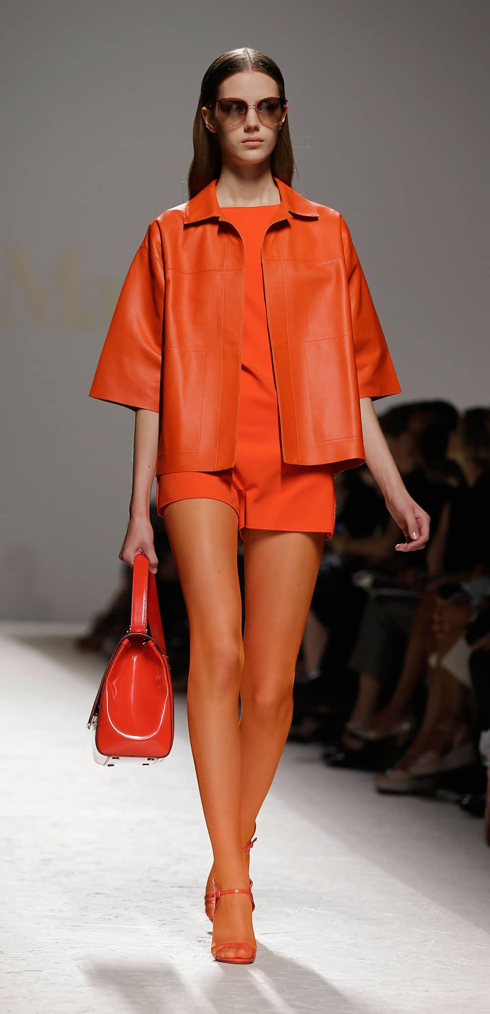 A model wears a creation for Max Mara women's Spring-Summer 2014 collection, part of the Milan Fashion Week.