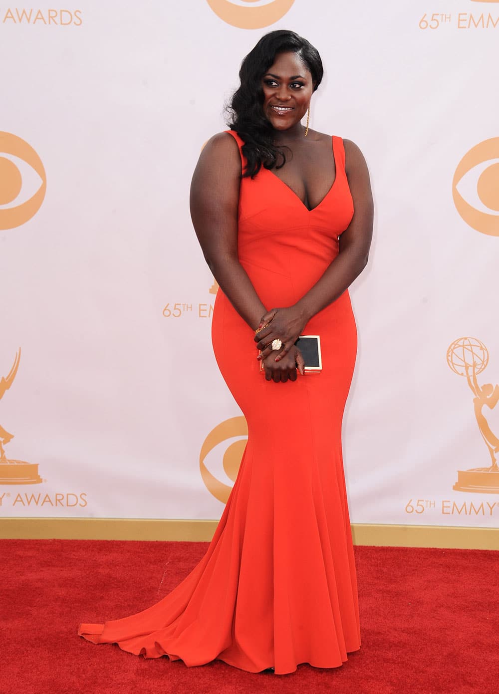 Danielle Brooks arrives at the 65th Primetime Emmy Awards at Nokia Theatre.