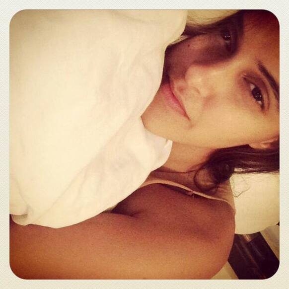 Neha Dhupia wakes up after a late night. (Pic courtesy: @NehaDhupia)