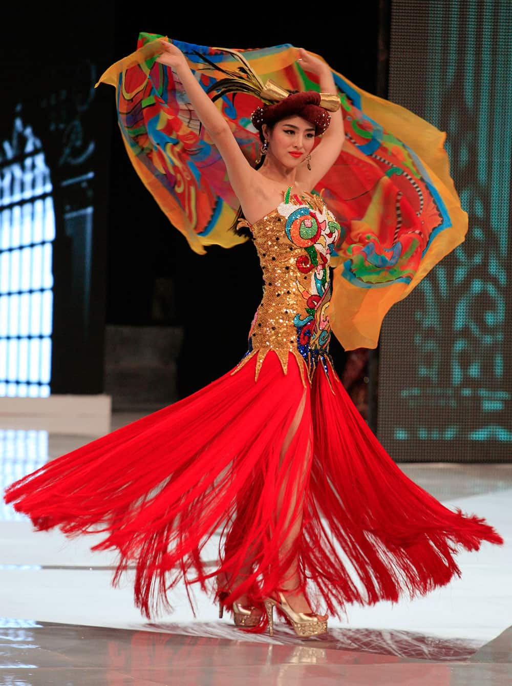 Miss China Wei Wei Yu, during the Miss World Fashion Show and Top Model competition at Bali International Convention Center in Nusa Dua, Bali, Indonesia.