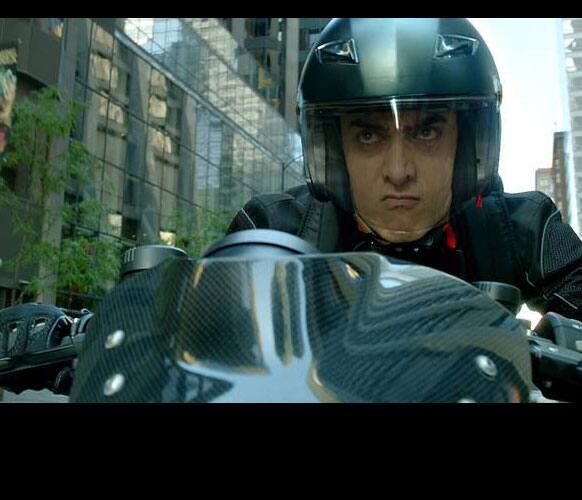 Aamir Khan in a still from 'Dhoom 3'.