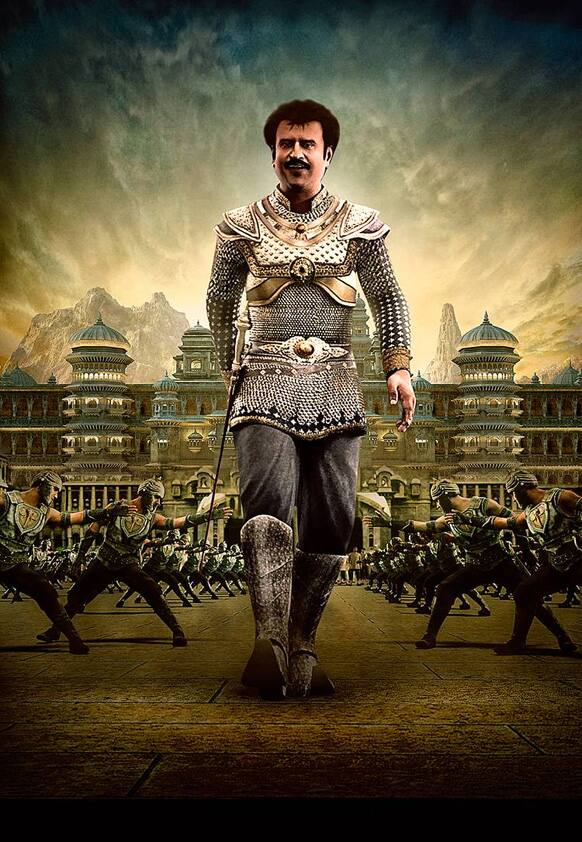 An animated still of Rajinikanth as 'Kochadaaiyan'.