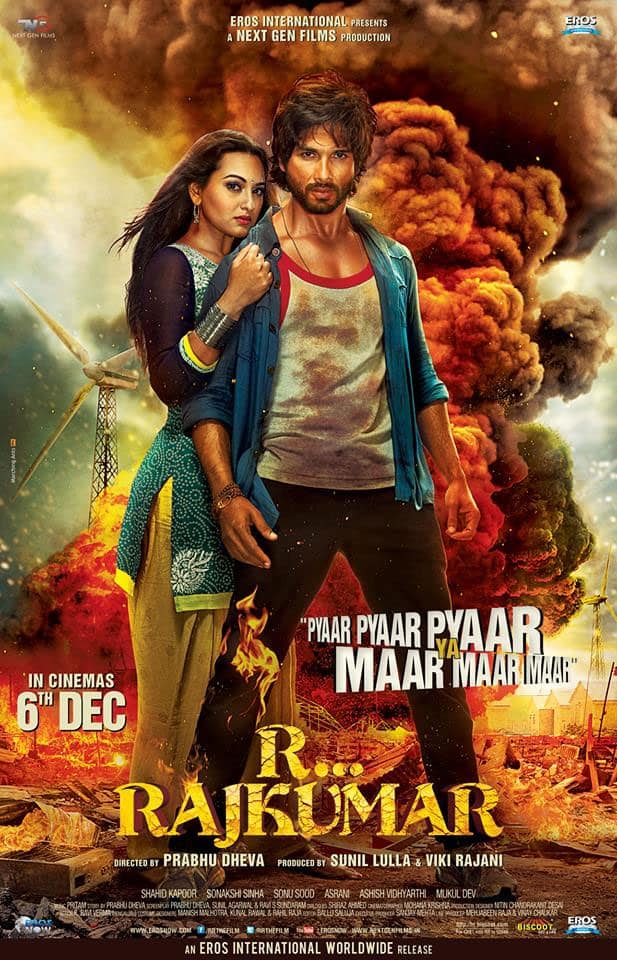 Check out the brand new poster of Shahid Kapoor and Sonakshi Sinha starrer- 'R...Rajkumar'. Pic courtesy: Facebook