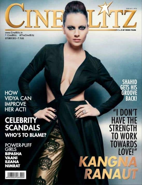 Kangana Ranaut talks about love and relationships in the new issue of Cineblitz magazine.