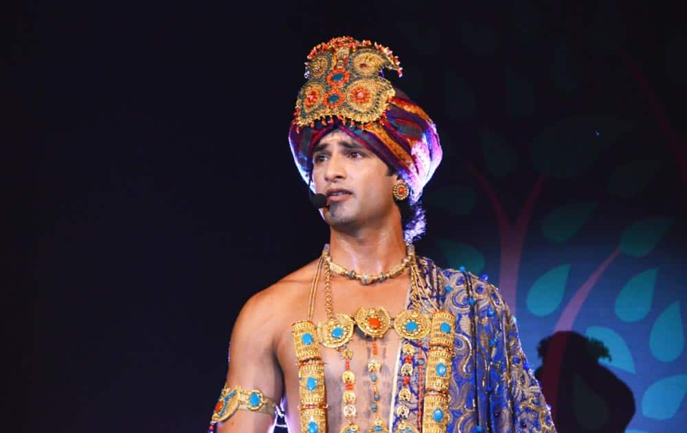 Actor Himanshu Soni enacts a scene from the show 'Buddha'.