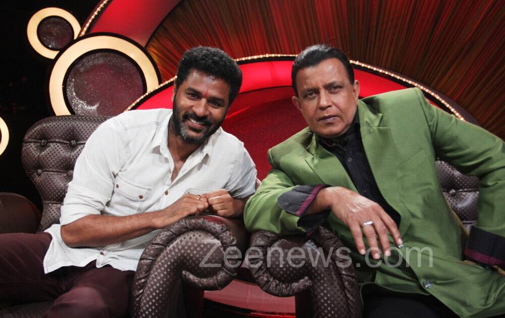 Prabhudeva and Mithun Chakraborty at the finale of Zee TV's Dance Ka Tashan.