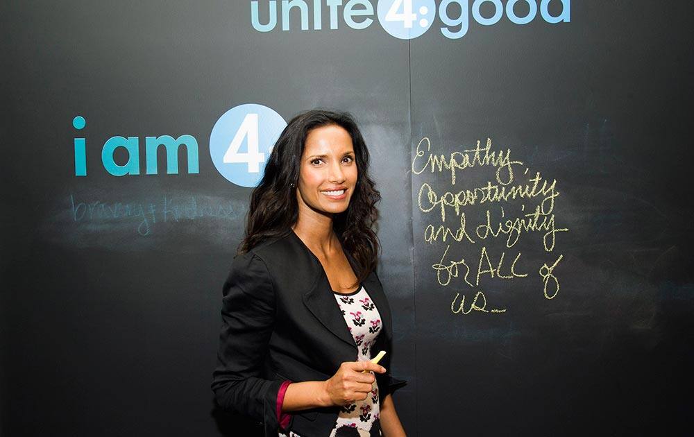 Padma Lakshmi and unite4:good kick off the coalition4:good at Soho House NY, in New York.