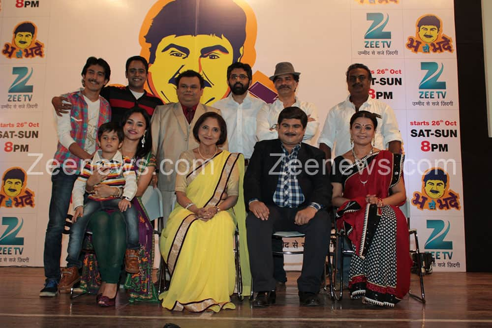 The cast of 'Bh Se Bhade' at the launch of the show.