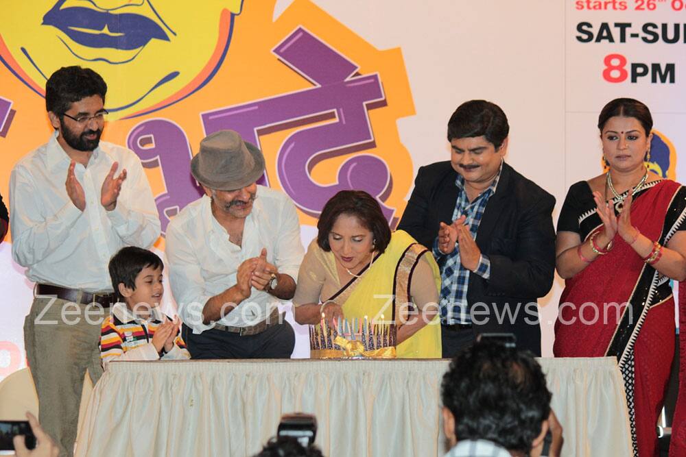 Sarita Joshi celebrates her birthday at the launch of Zee tv'S 'Bh Se Bhade'.