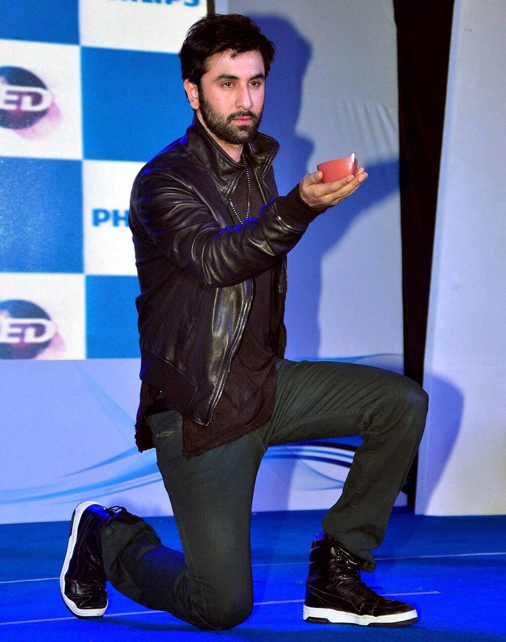 Ranbir Kapoor at a promotional event in Mumbai.