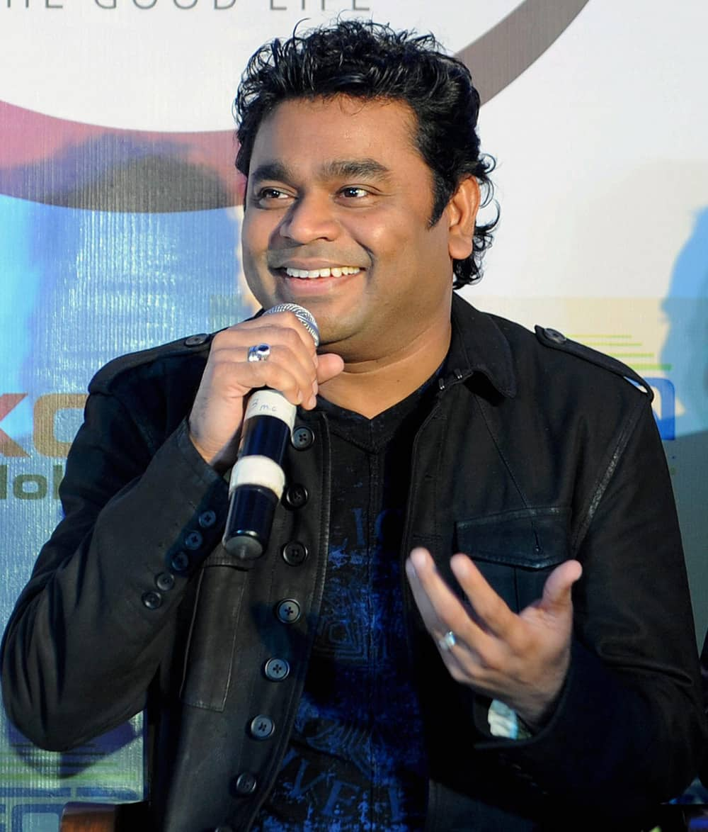 A.R.Rahman during a launch event in Ahmedabad.