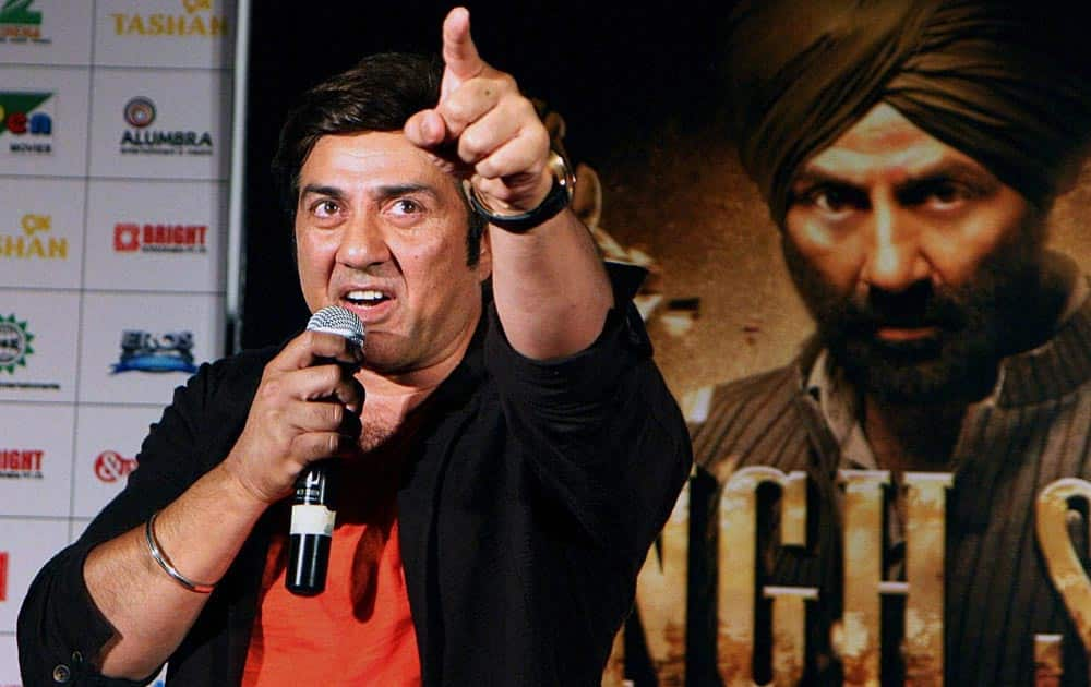 Bollywood actor Sunny Deol during the music launch of his upcoming film 'Singh Saab The Great' in Mumbai.