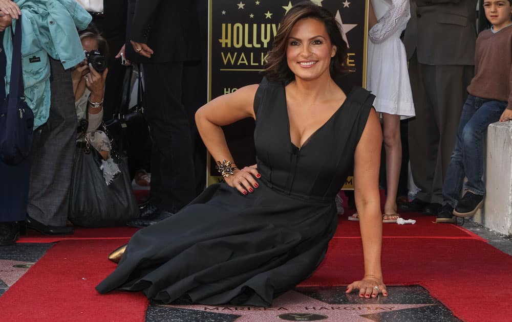 Actress Mariska Hargitay is honored with a star on the Hollywood Walk of Fame, in Los Angeles.