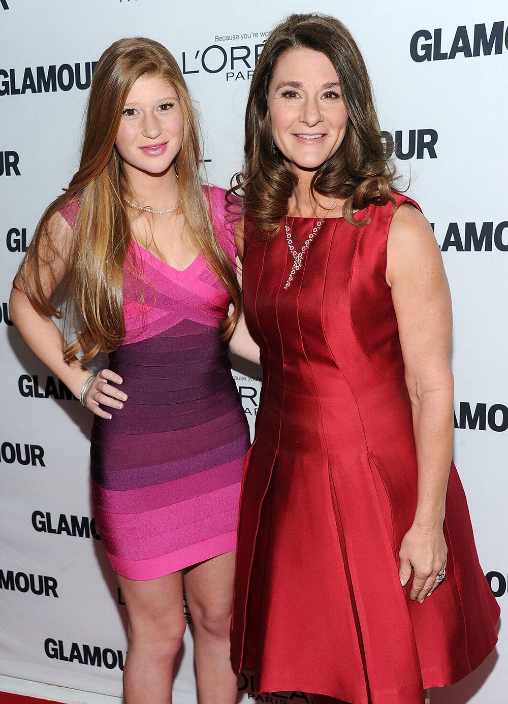 Honoree Melinda Gates, right, and her daughter Phoebe attend the 23rd Annual Glamour Women of the Year Awards hosted by Glamour Magazine at Carnegie Hall in New York.