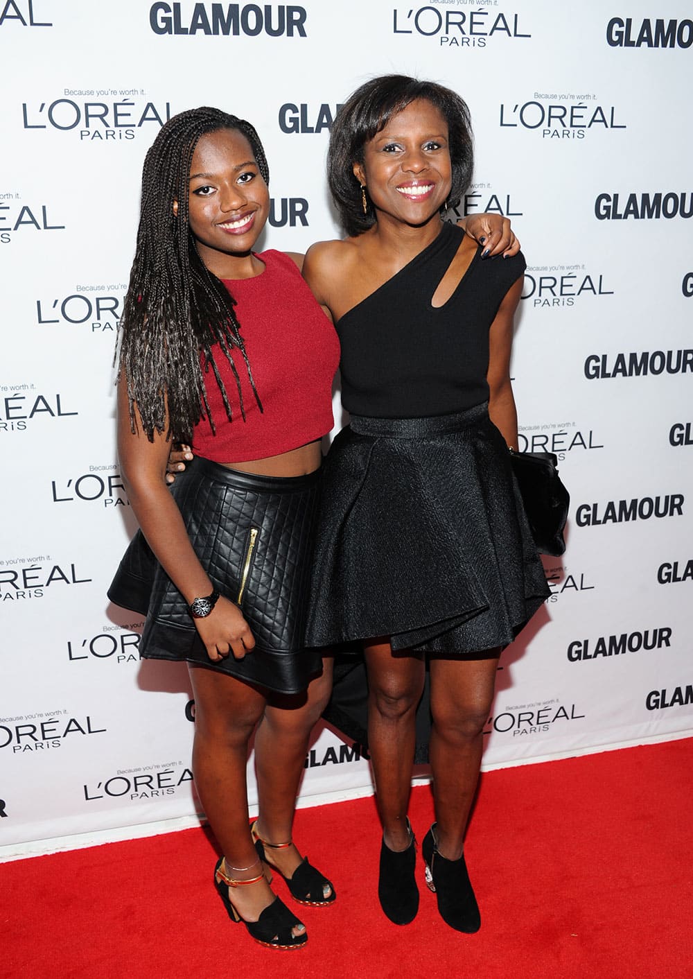 Television journalist Deborah Roberts and her daughter Leila Roker attend the 23rd Annual Glamour Women of the Year Awards hosted by Glamour Magazine at Carnegie Hall in New York. 