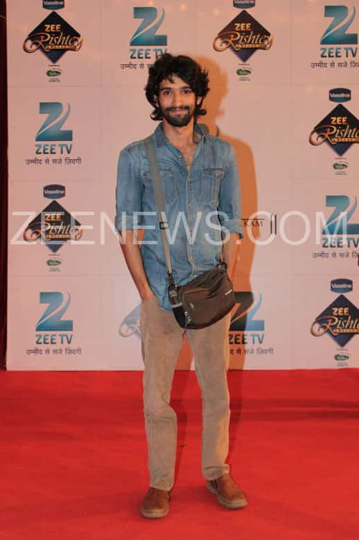 Vikrant Massey on the Red Carpet of Zee Rishtey Awards.