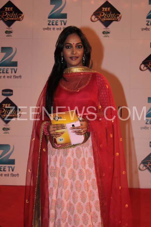 Rajshree on the Red Carpet of Zee Rishtey Awards.