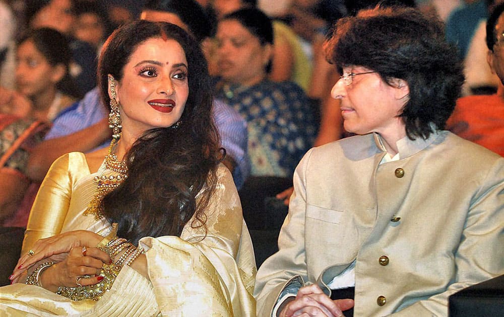 Veteran actress Rekha at the 44th International Film Festival of India (IFFI-2013) in Panaji, Goa.