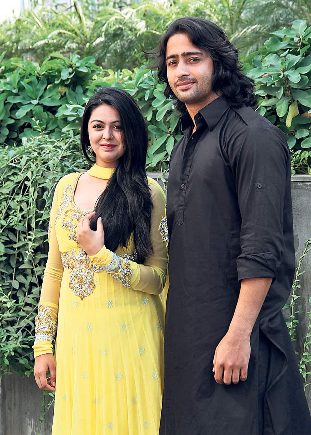 Actors Shaheer Sheikh (Arjun) and Shafaq Naaz (Kunti) of 'Mahabharata' tele-serial were present in the city to meet Amdavadis. Pic Courtesy: DNA