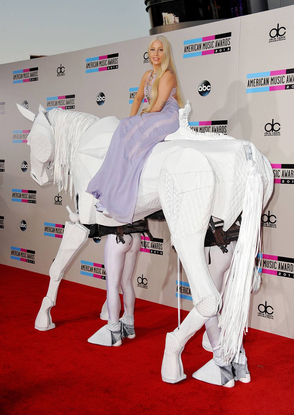 Lady Gaga arrives at the American Music Awards at the Nokia Theatre L.A. 