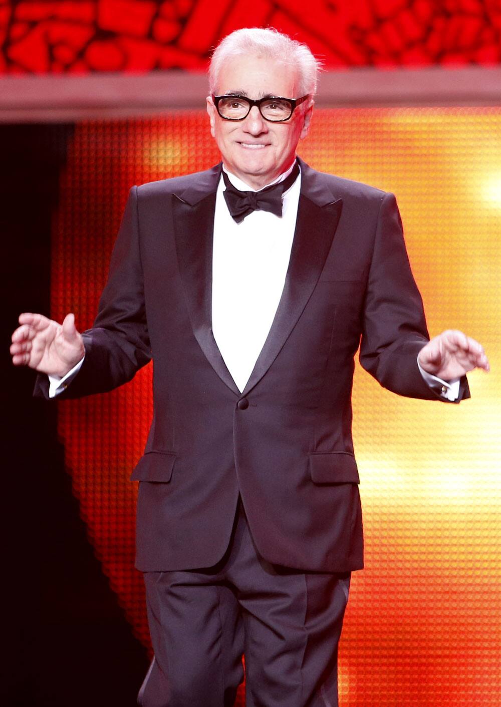 American film director Martin Scorsese gestures as he arrives at the opening ceremony at the Marrakech International Film Festival in Marrakech.