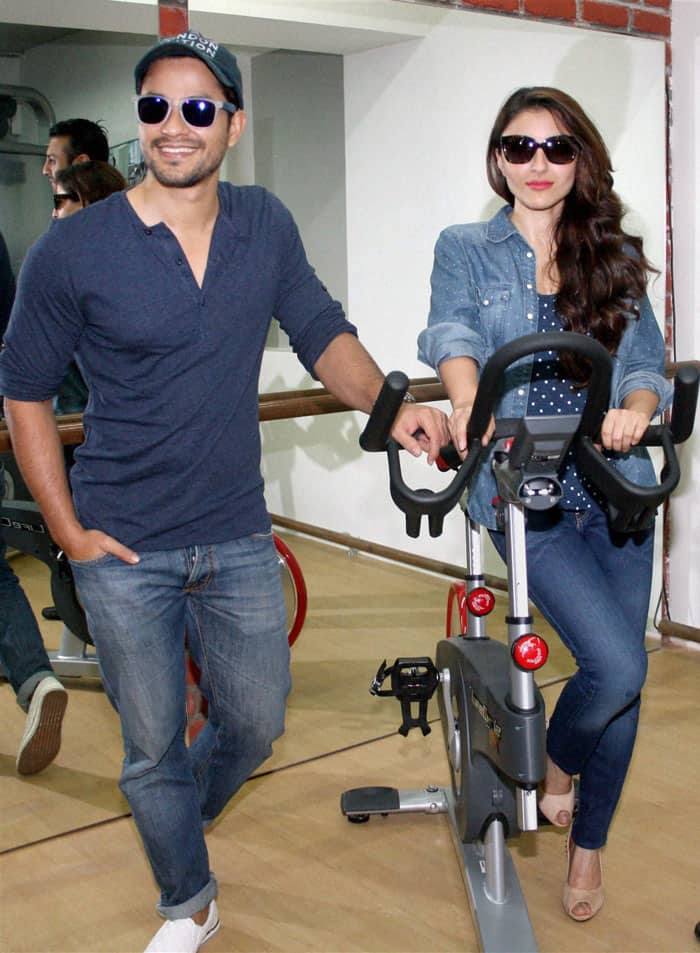 Actress Soha Ali Khan along with her boyfriend Kunal Khemu during a promotional event in Mumbai.