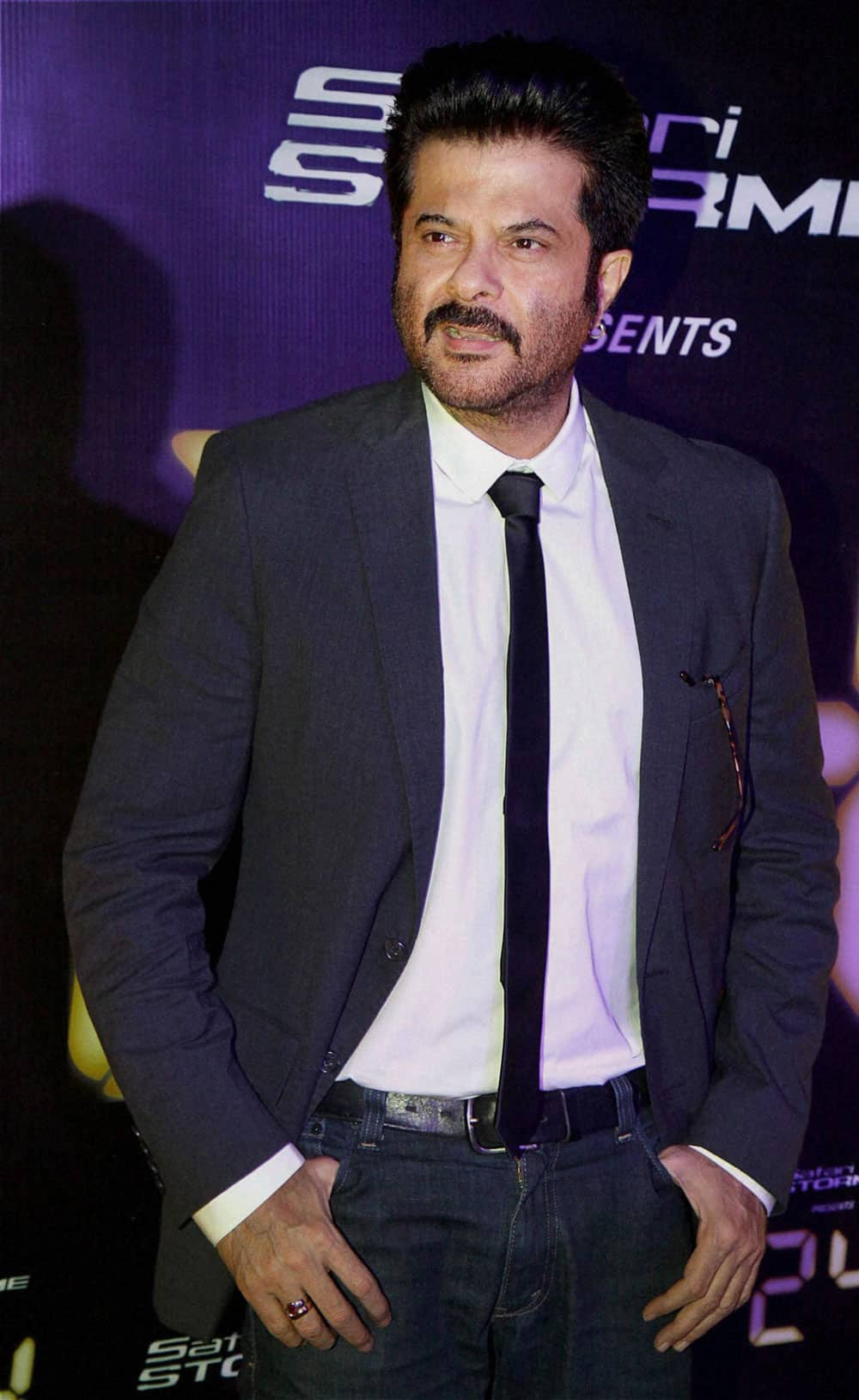 Bollywood actor Anil Kapoor poses during success party of his TV show 24 in Mumbai.