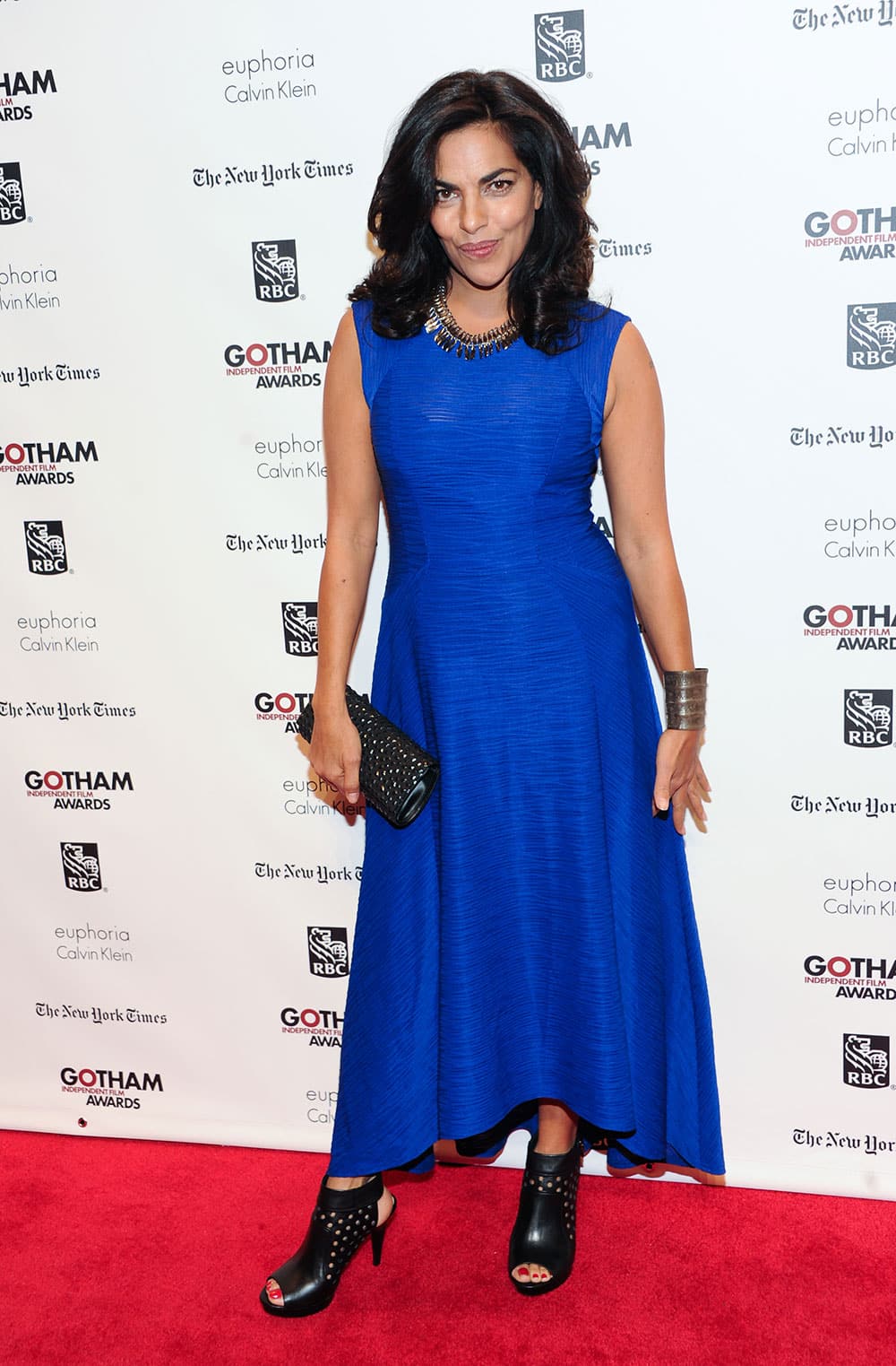 Actress Sarita Choudhury arrives at the 23rd Annual Gotham Independent Film Awards at Cipriani's Wall Street in New York. 