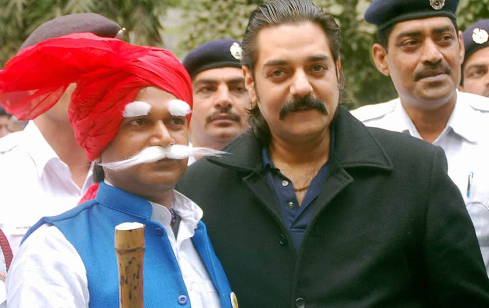 Bollywood actor Chandrachur Singh at the launch of Gurgaon police mascot Traffic Tau to spread awareness about the traffic rules and regulations in Gurgaon.