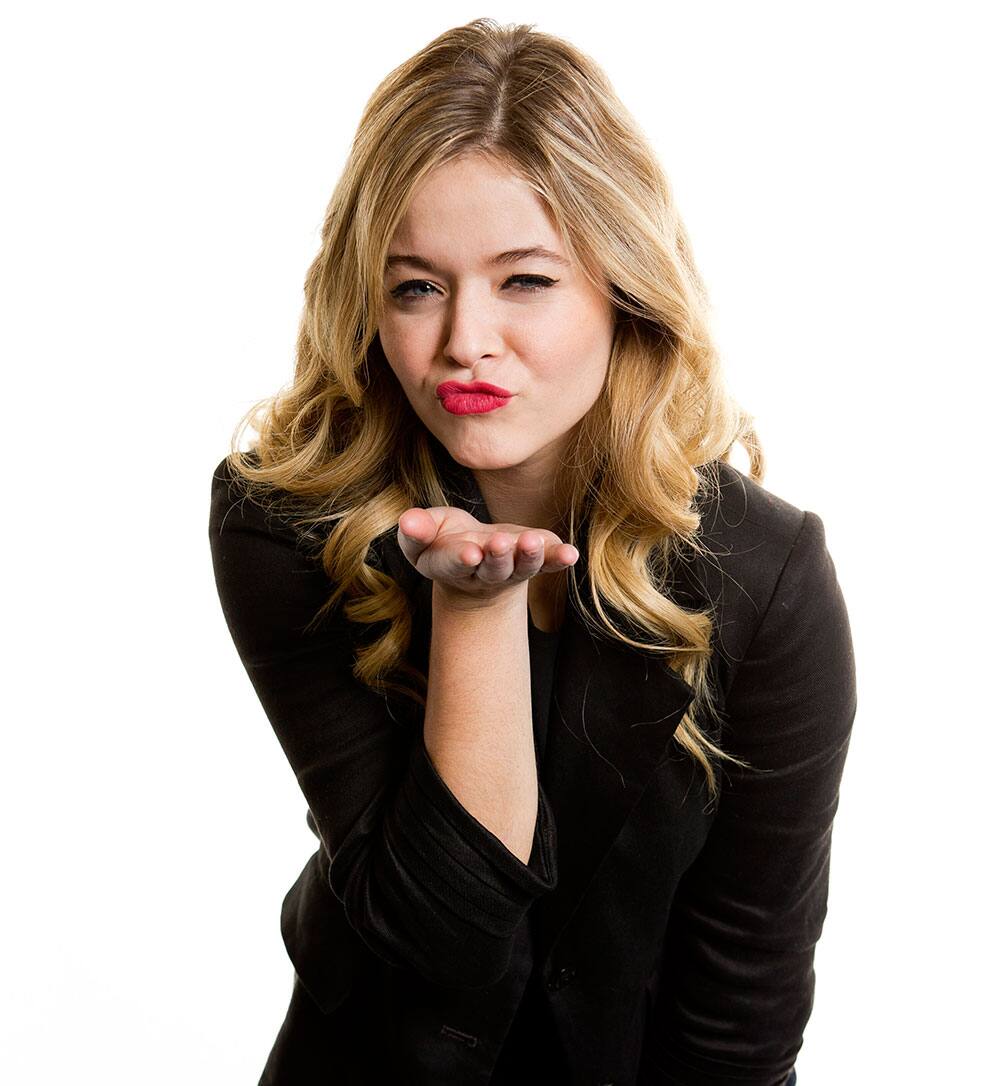 Actress Sasha Pieterse from the ABC Family television series `Pretty Little Liars,` in New York.