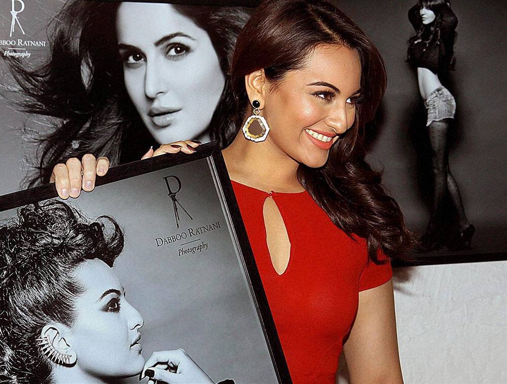 Bollywood actress Sonakshi Sinha at the launch of photographer Dabboo Ratnani's annual Bollywood calendar in Mumbai.