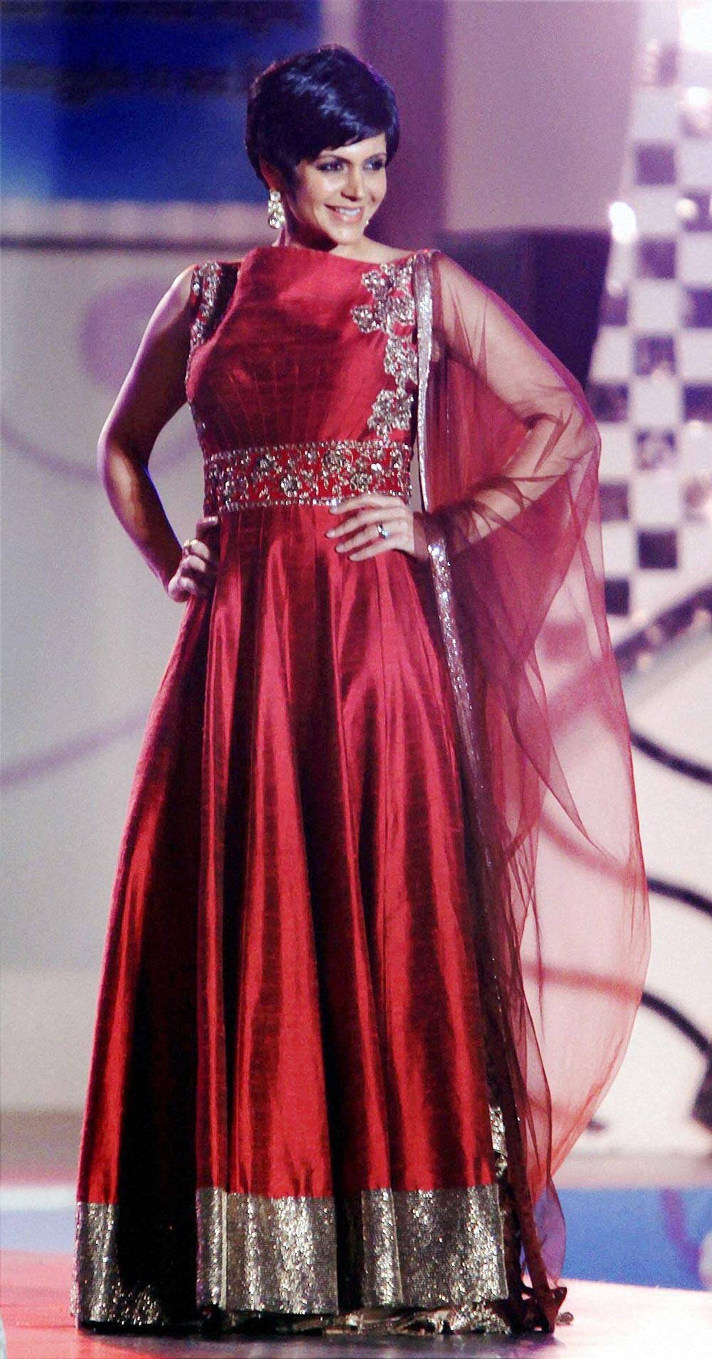 Bollywood actress Mandira Bedi walks the ramp for ‘Save & Empower the Girl Child’ initiative by Lilavati hospital in Mumbai.