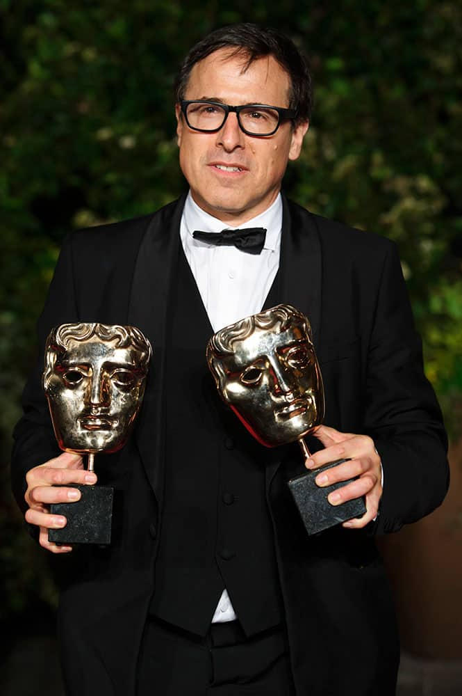 US director David O. Russell arrives for the British Academy Film Awards 2014 After Party at the Grosvenor Hotel, in central London.