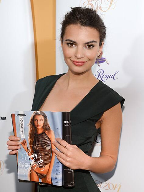 Model Emily Ratajkowski attends the 2014 Sports Illustrated Swimsuit 50th Anniversary Issue kickoff event at Swimsuit Beach House in New York.