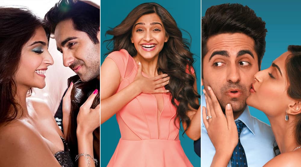 Movie Stills - Sonam Kapoor and Ayushman Khurana in `Bewakoofiyaan`.