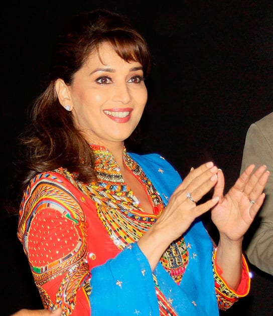 Madhuri Dixit during the promotion of her upcoming film Gulaab Gang.