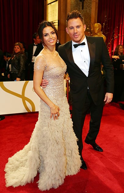 Jenna Dewan-Tatum and Channing Tatum arrive at the Oscars, at the Dolby Theatre in Los Angeles.