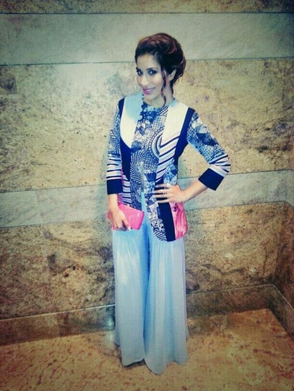 Sophie Choudry arrives at lakme fashion week. Pic Courtesy: Twitter