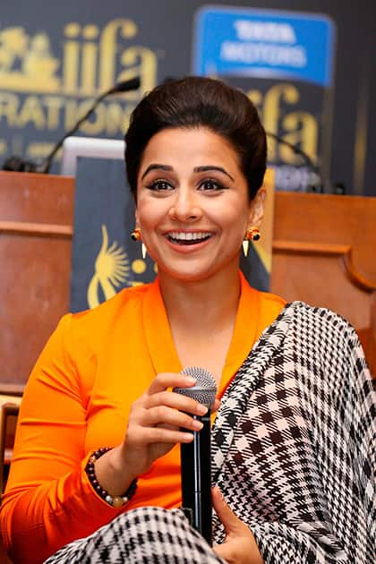 Vidya Balan during an IIFA press conference in New York.