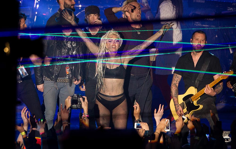 Lady Gaga performs at Stubb's in Austin, Texas, during the South by Southwest Music Festival.