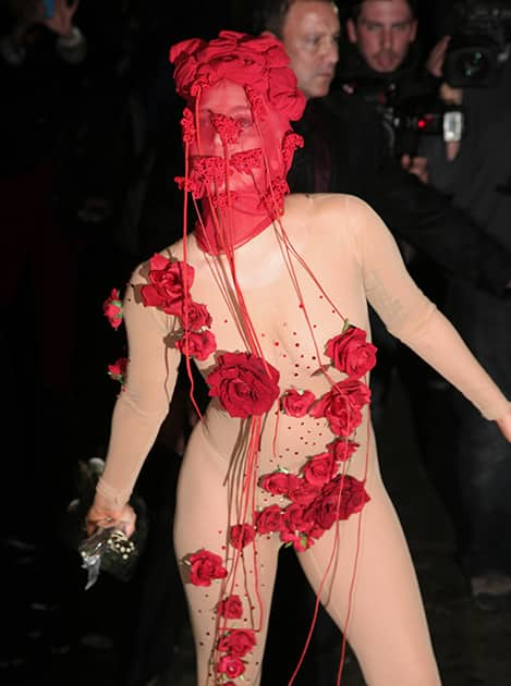 Recording artist Lady Gaga arrives at the Roseland Ballroom for the first night of her series of concerts at the venue, in New York.