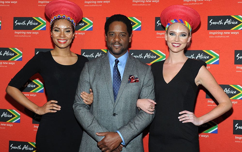 Blair Underwood, actor and co-founder of Artists for a New South Africa (ANSA), celebrates at South African Tourism's fifth annual Ubuntu Awards,  at Gotham Hall in New York.