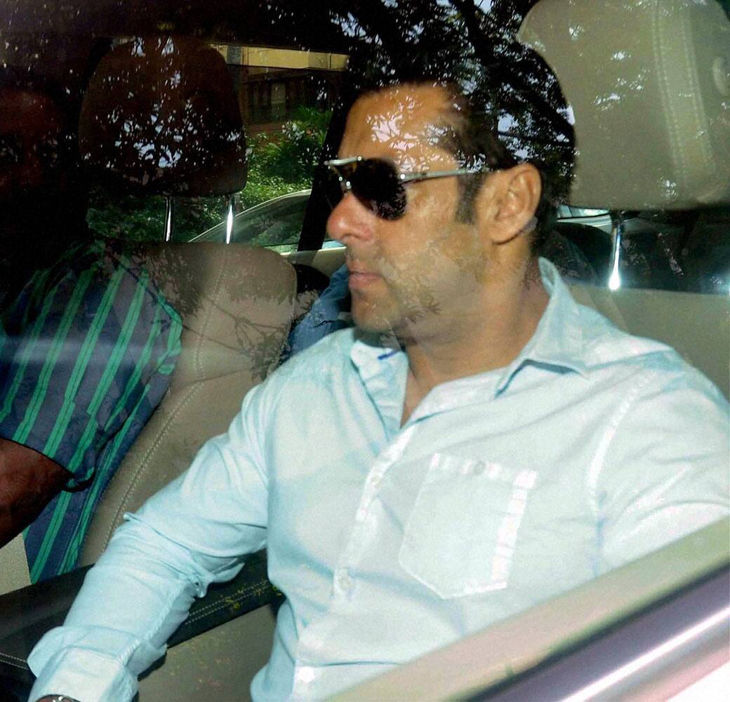 Actor Salman Khan arrives to appear before the court in connection with a hit-and-run case in Mumbai.