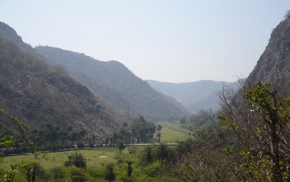 Valley running through the aravallis