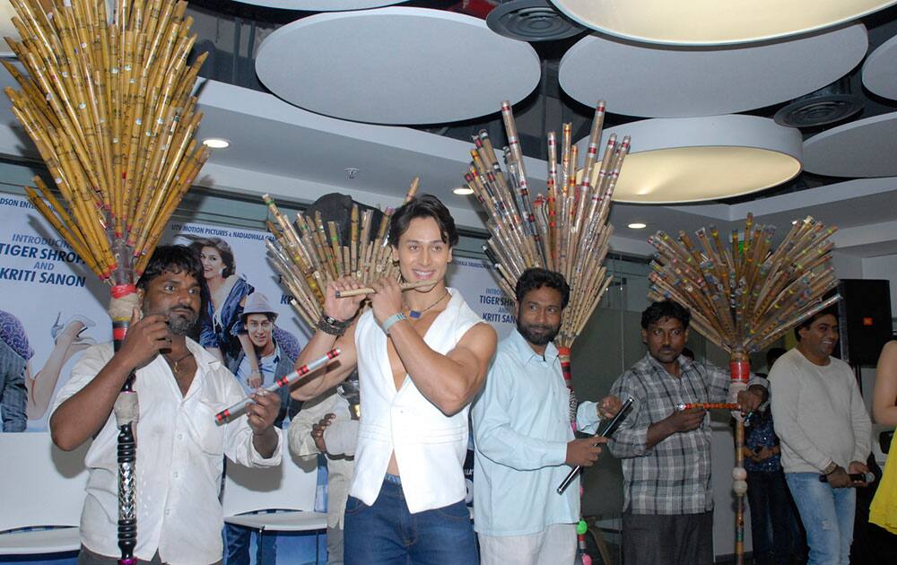 Tiger Shroff at the launch of the song from his film 'Heropanti' in Mumbai. Pic Courtesy: DNA