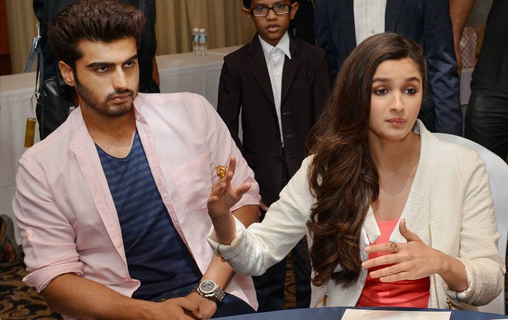 Alia Bhatt and Arjun Kapoor promote their upcoming film.